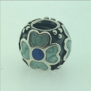 Pandora blue enamel daisy charm